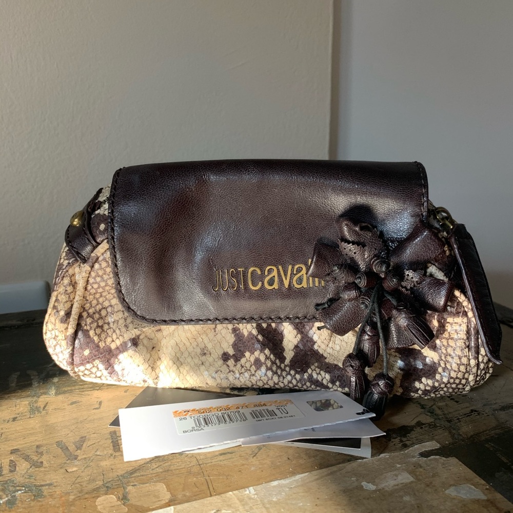 JUST CAVALLI Snakeskin Clutch